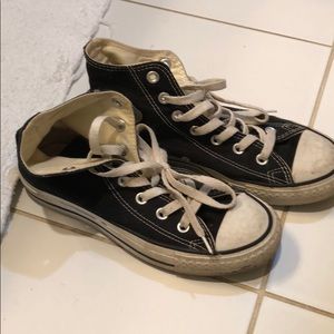 Black high top converse